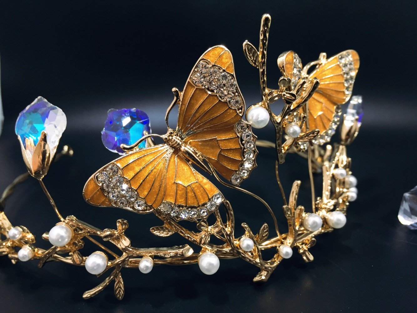 Gold Butterfly Headband Natalie Luxury Tiaras
