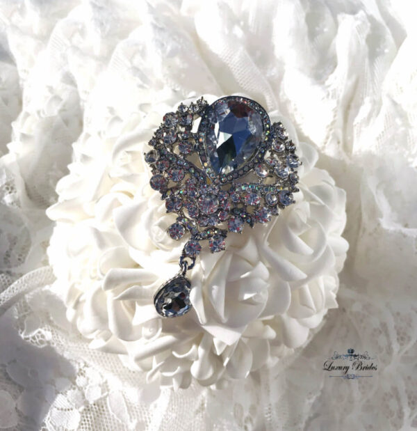 Crystal Wedding Brooch Madonna