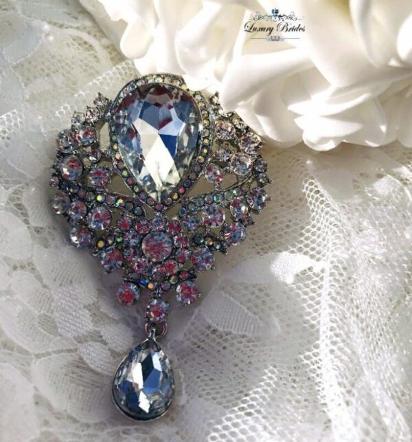 Crystal Wedding Brooch Madonna