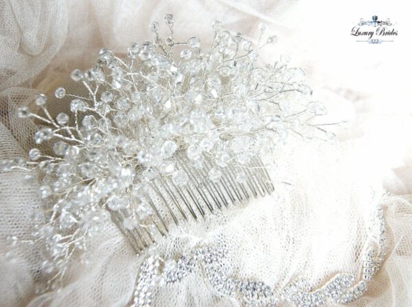 Crystal Bridal Hair Comb Lavandy
