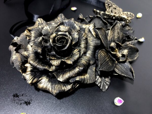 Black Rose Necklace Agata