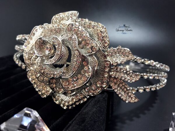 Silver Wedding Headpiece Rosa